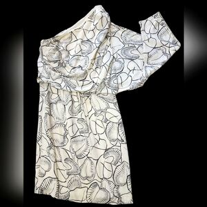 Ali Ro 92.5 % Silk One Shouder Lined Dress Sz 6 Pit To To Pit 17" L 38"